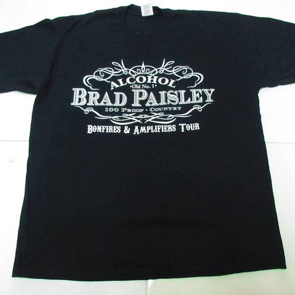 2 BRAD PAISLEY Tour T-Shirts Bonfires & Amplifires, Beat This Summer Size XL - Picture 3 of 10